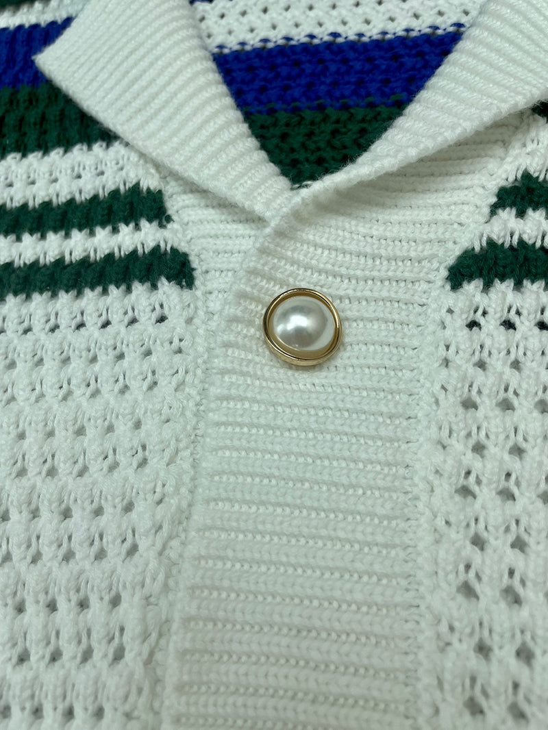 CASABLANCA Crochet Tennis Shirt