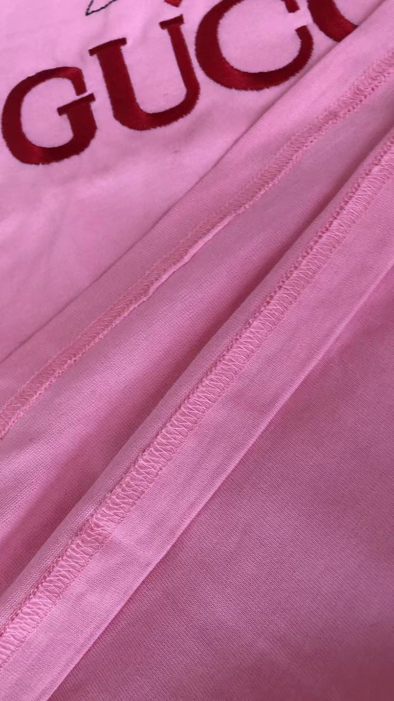 GUCCI Tennis Logo T Shirt Pink