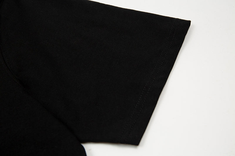 AMI Paris Oversized Logo-Appliquéd Cotton-Jersey T-Shirt Black