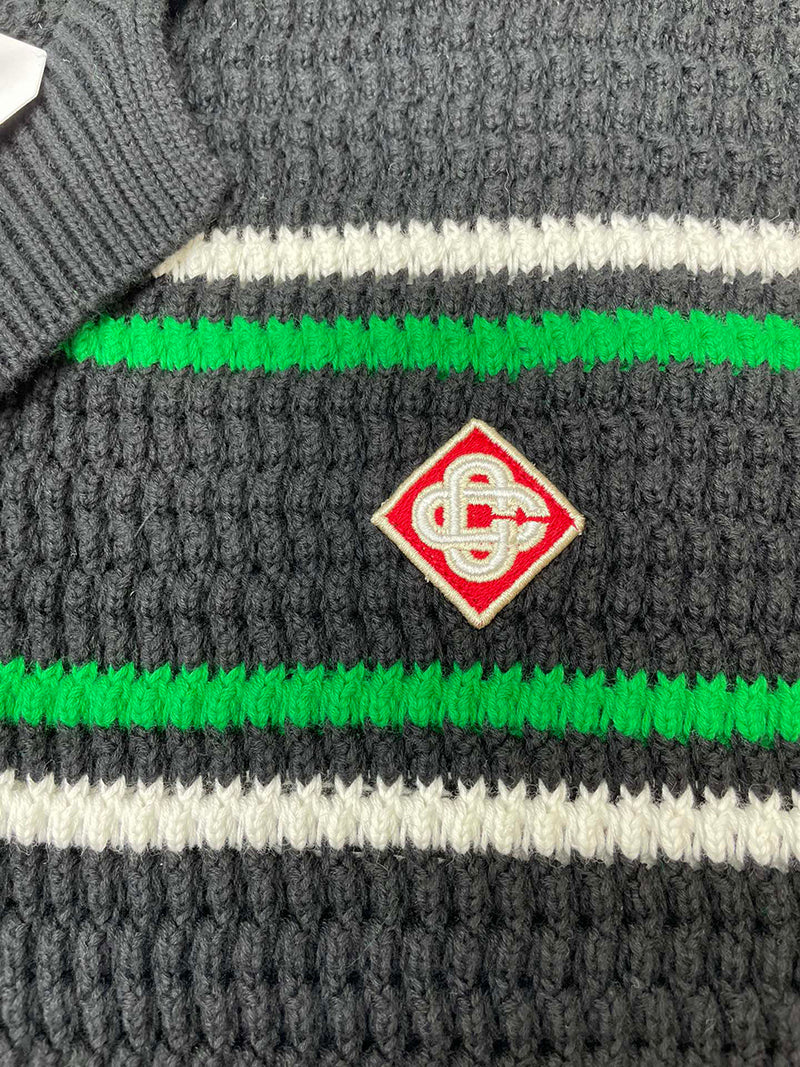CASABLANCA Crochet Tennis Shirt Blackk