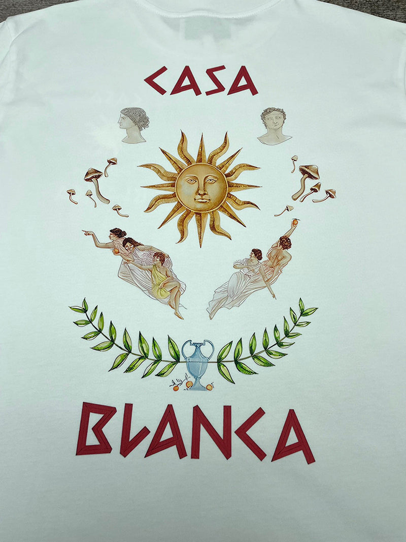 CASABLANCA Le Temple du Savoir T-Shirt White
