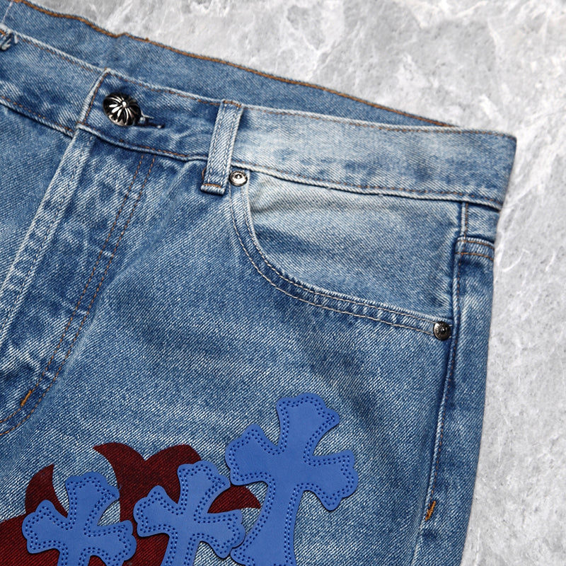 Chrome Hearts Vintage Levi's Stencil Cross Patch Denim