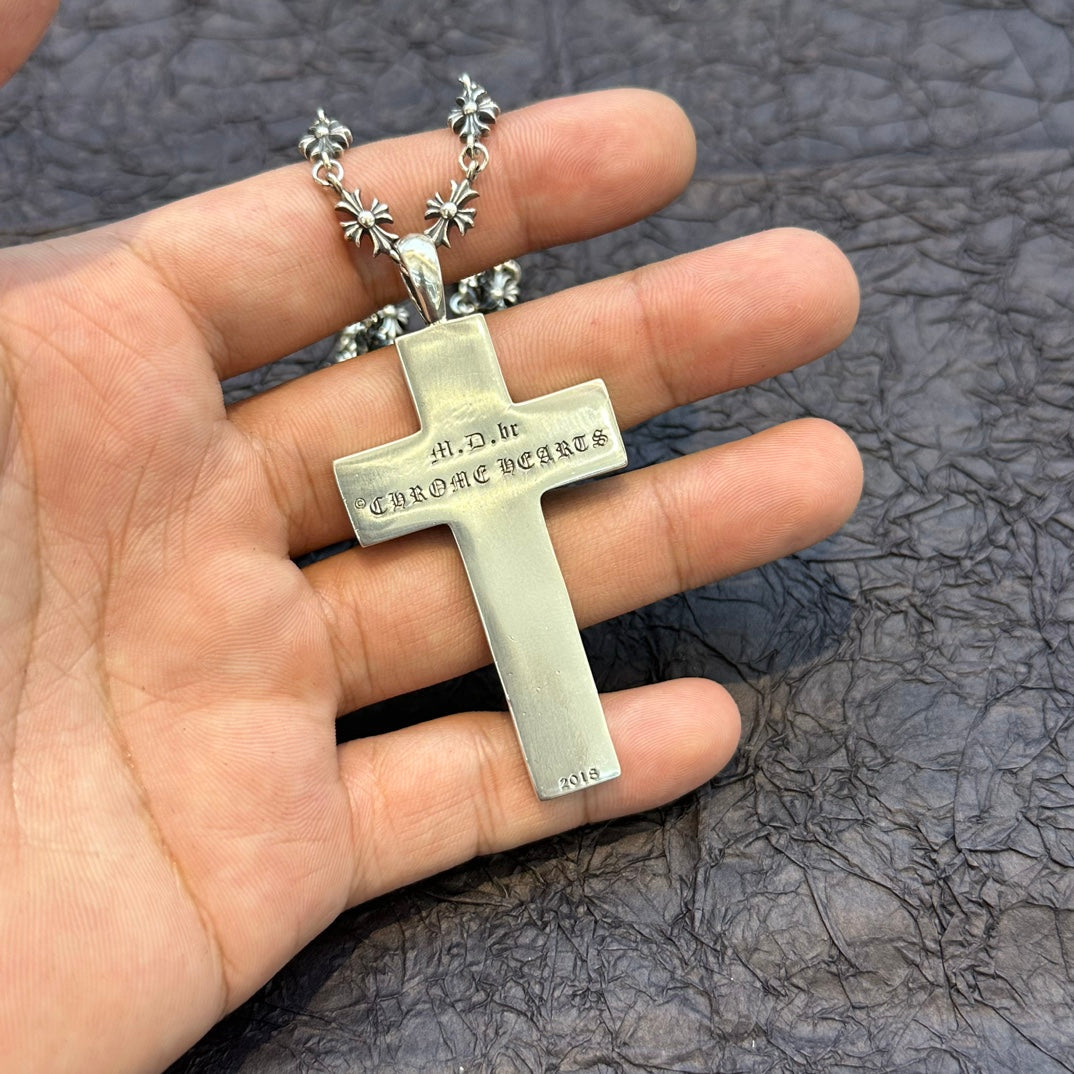 Chrome Hearts - Cross chess pendant necklace