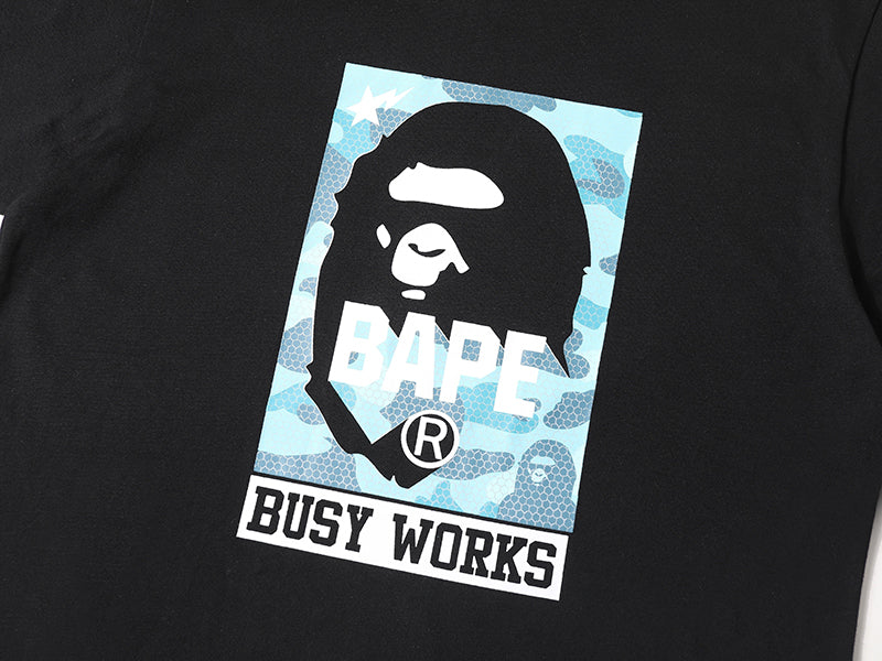 BAPE A BATHING APE|HONEYCOMB CAMO BAPE BUSY WORKS TEE Black