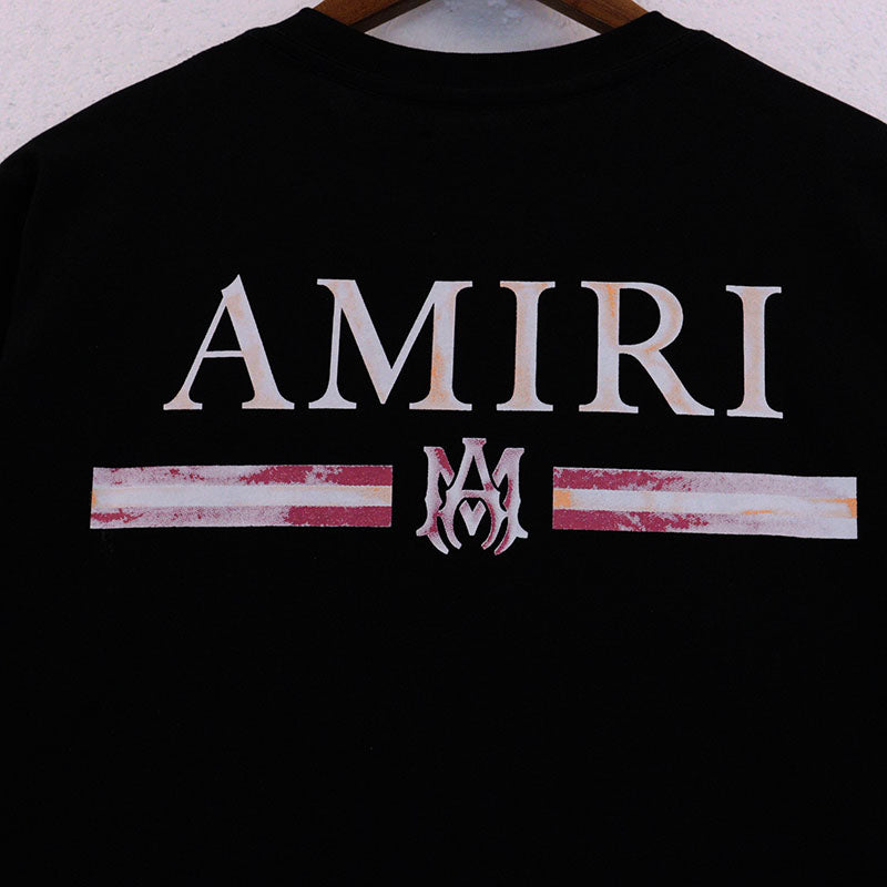 AMIRI MA WATERCOLOR BAR TEE BLACK