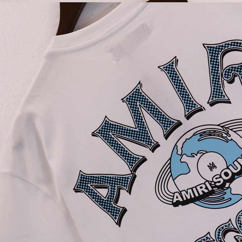 AMIRI Global Records Tee White