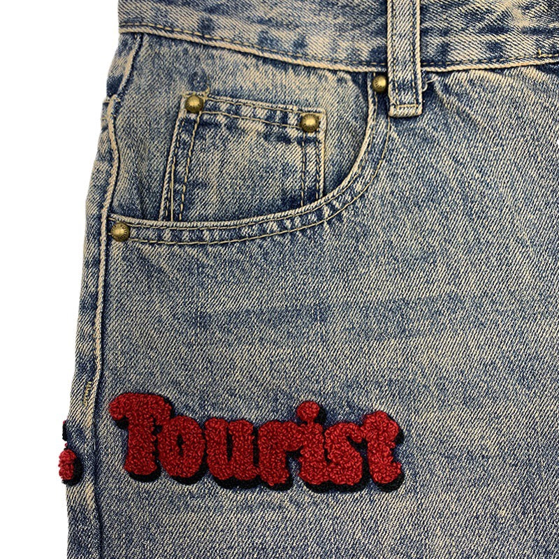 Louis Vuitton Tourist VS Purist Tuffetage Denim Pants Red