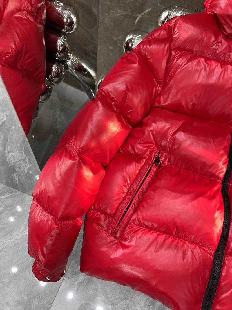 Moncler Ecrins Red Nylon Down Jacket