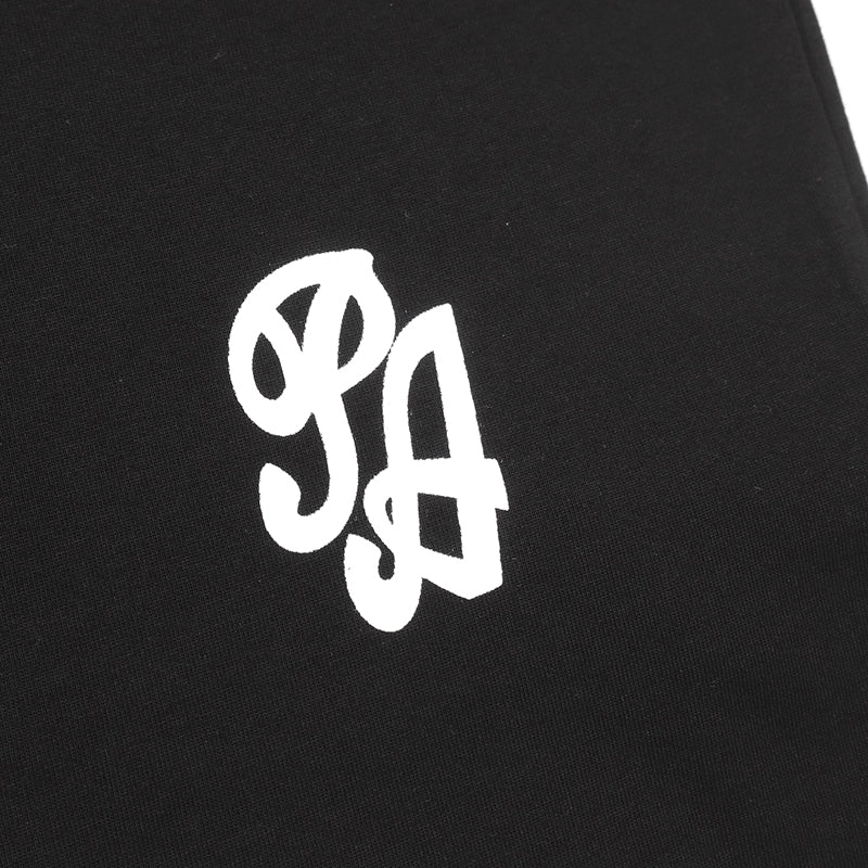 Palm Angels Logo Print Over Cotton T-shirt Black