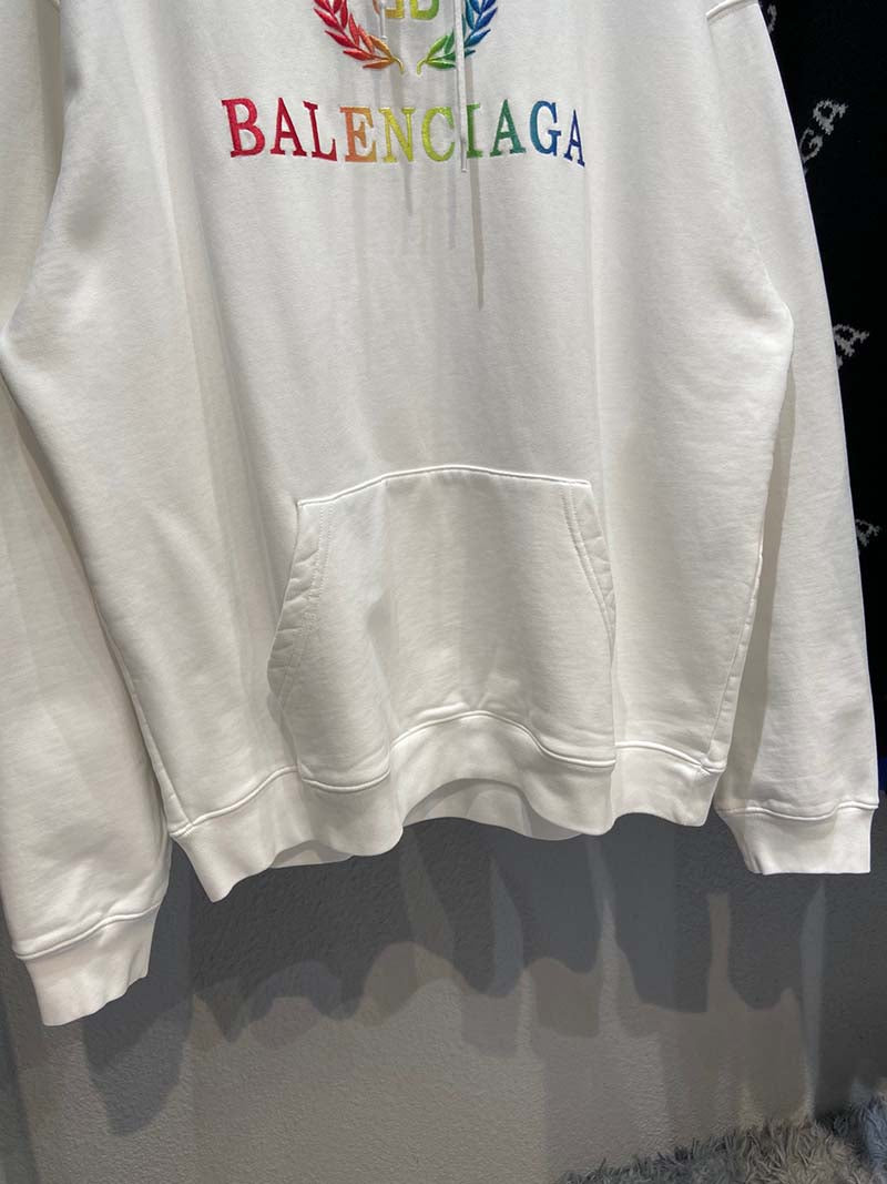 Balenciaga Rainbow-Logo Hoodie