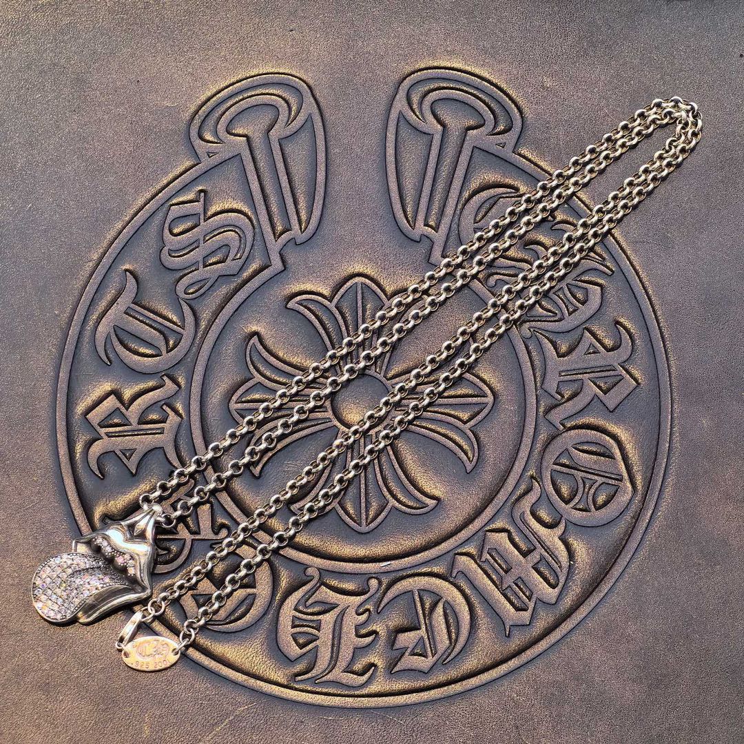 Chrome Hearts Rolling Stones Necklace 'Silver'