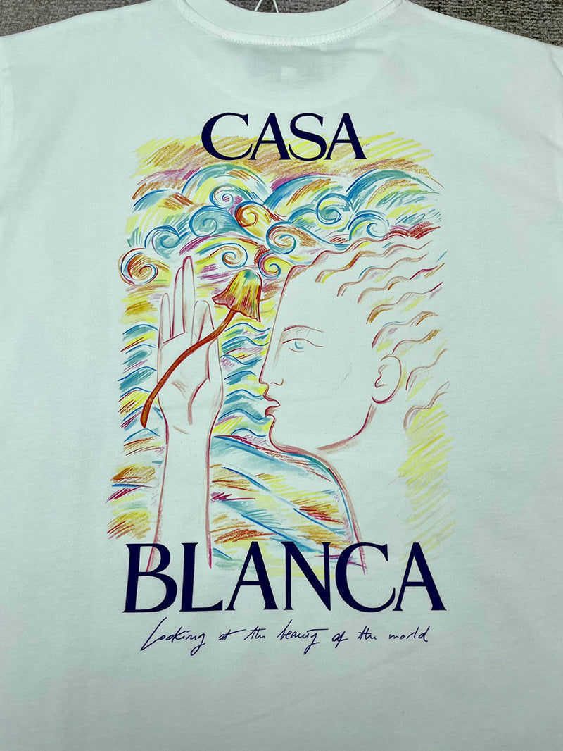 CASABLANCA Mushroom Goddess T-Shirt White