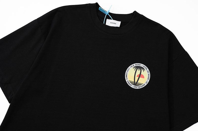 Rhude Twin Palms Tee Black