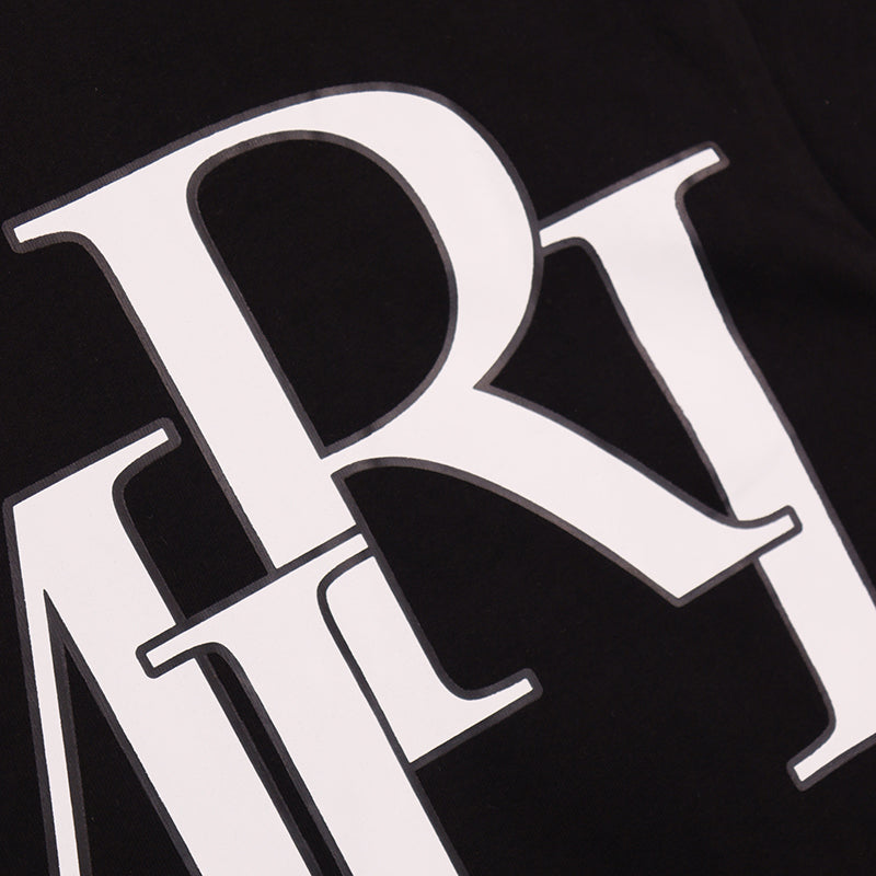 AMIRI Staggered Logo Tee Frosty Black