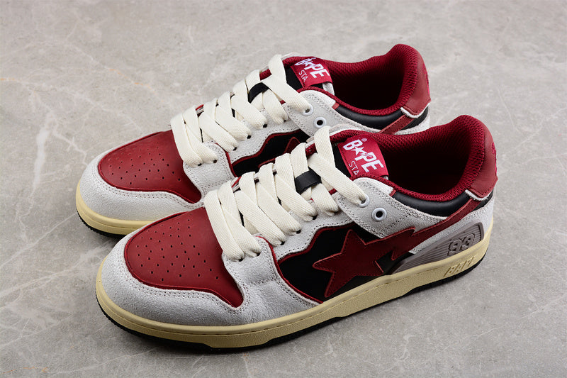 A Bathing Ape Bape SK8 Sta Vintage White Red