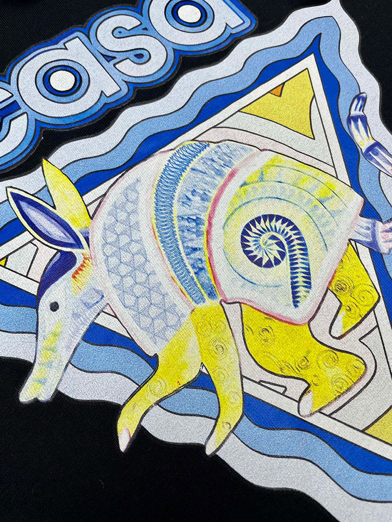 CASABLANCA Alebrije Armadillo T-Shirt Black
