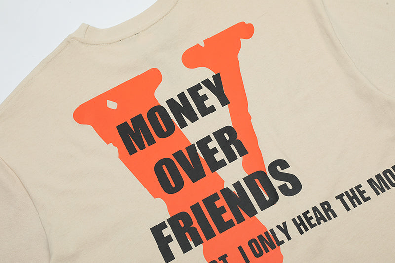 Vlone Money Over Friends T-Shirt Beige