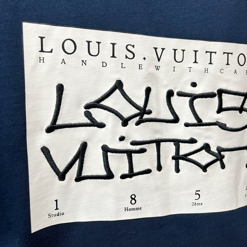 Louis Vuitton Signature Print T-shirt Navy