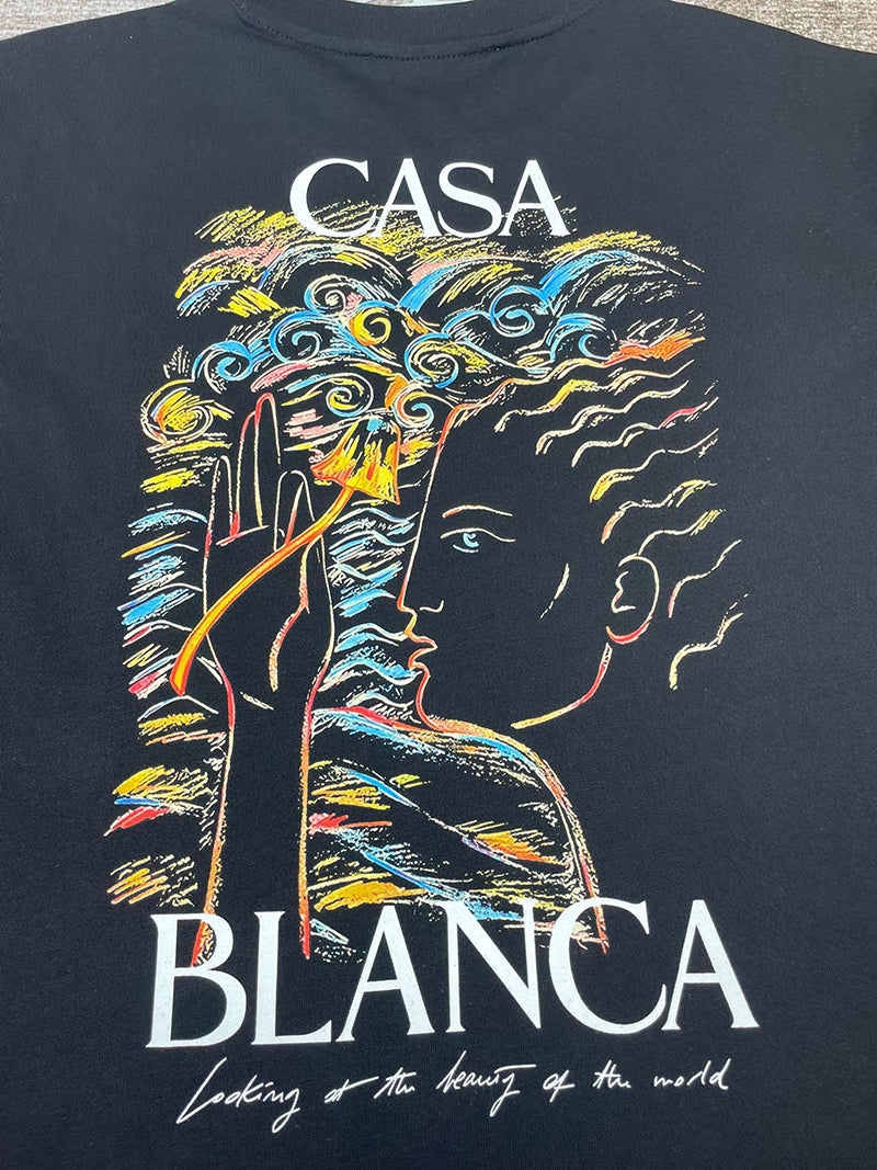 CASABLANCA Mushroom Goddess T-Shirt Black