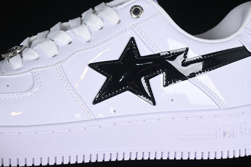 A Bathing Ape Bape Sta #2 White Patent