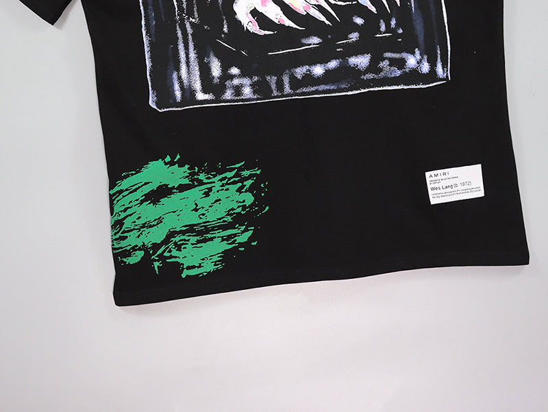 AMIRI Wes Land Blood 38 Black T Shirt