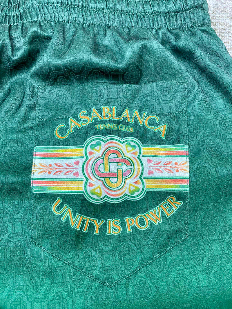 CASABLANCA Unity Is Power Silk Short