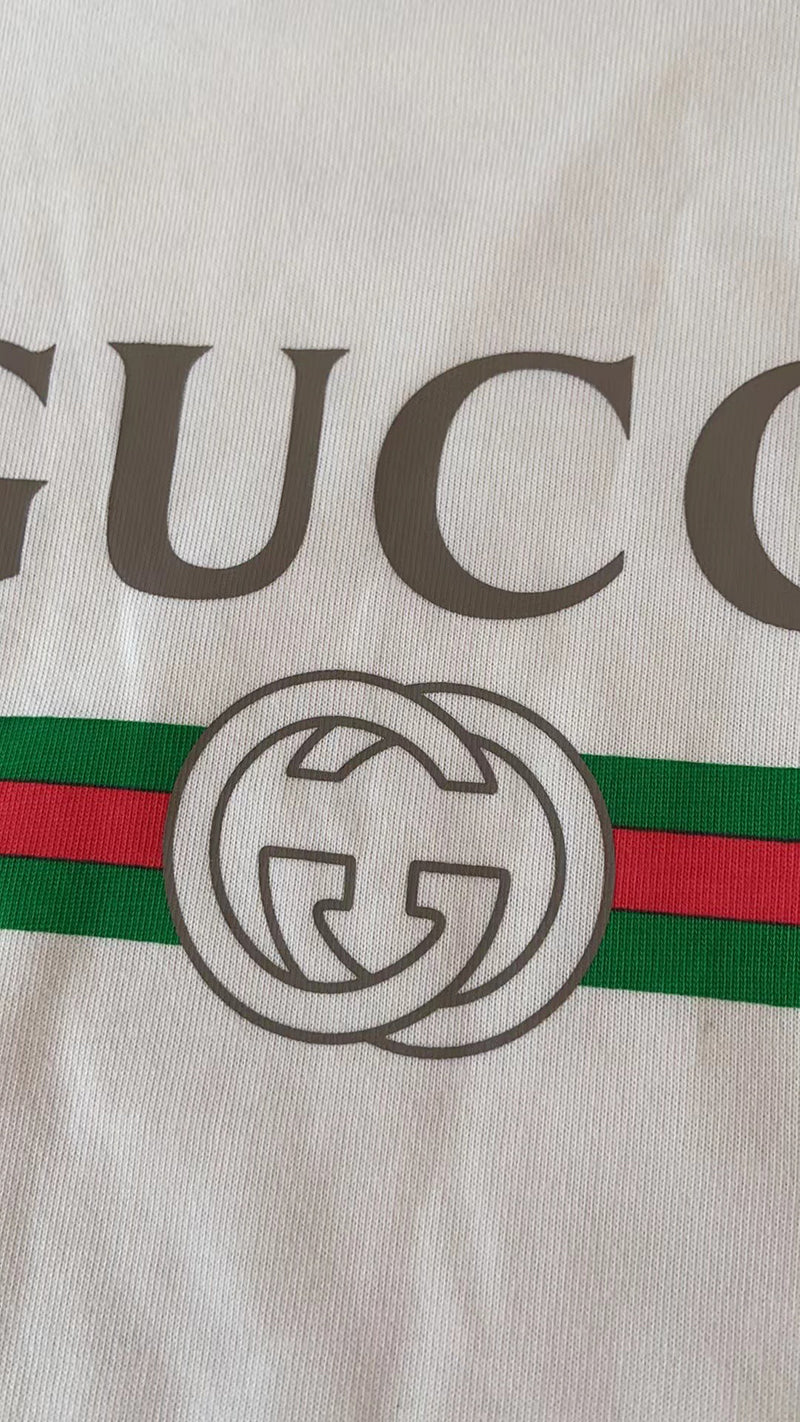 Gucci Cotton Jersey Oversize With Logo White
