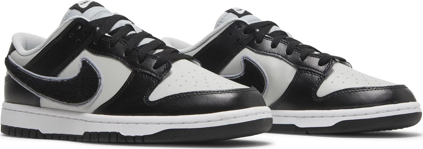 Dunk Low 'Chenille Swoosh - Black Grey Fog'