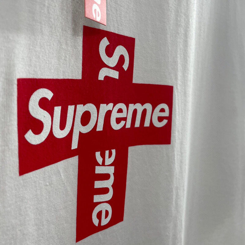 Supreme Cross Box Logo Tee White - FW20
