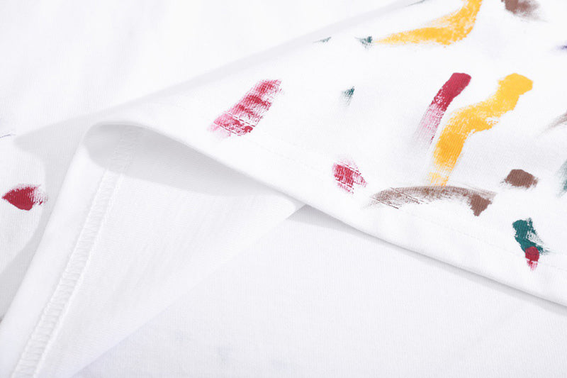 DIOR Logo Paint Spots Oversized White T-shirt