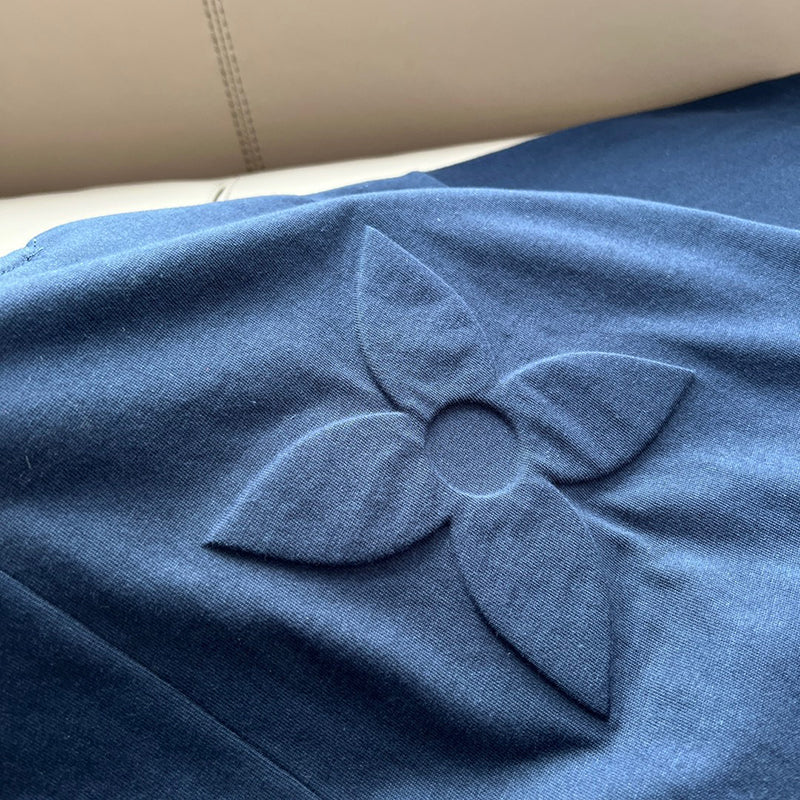 Louis Vuitton Relief Logo Tee Navy