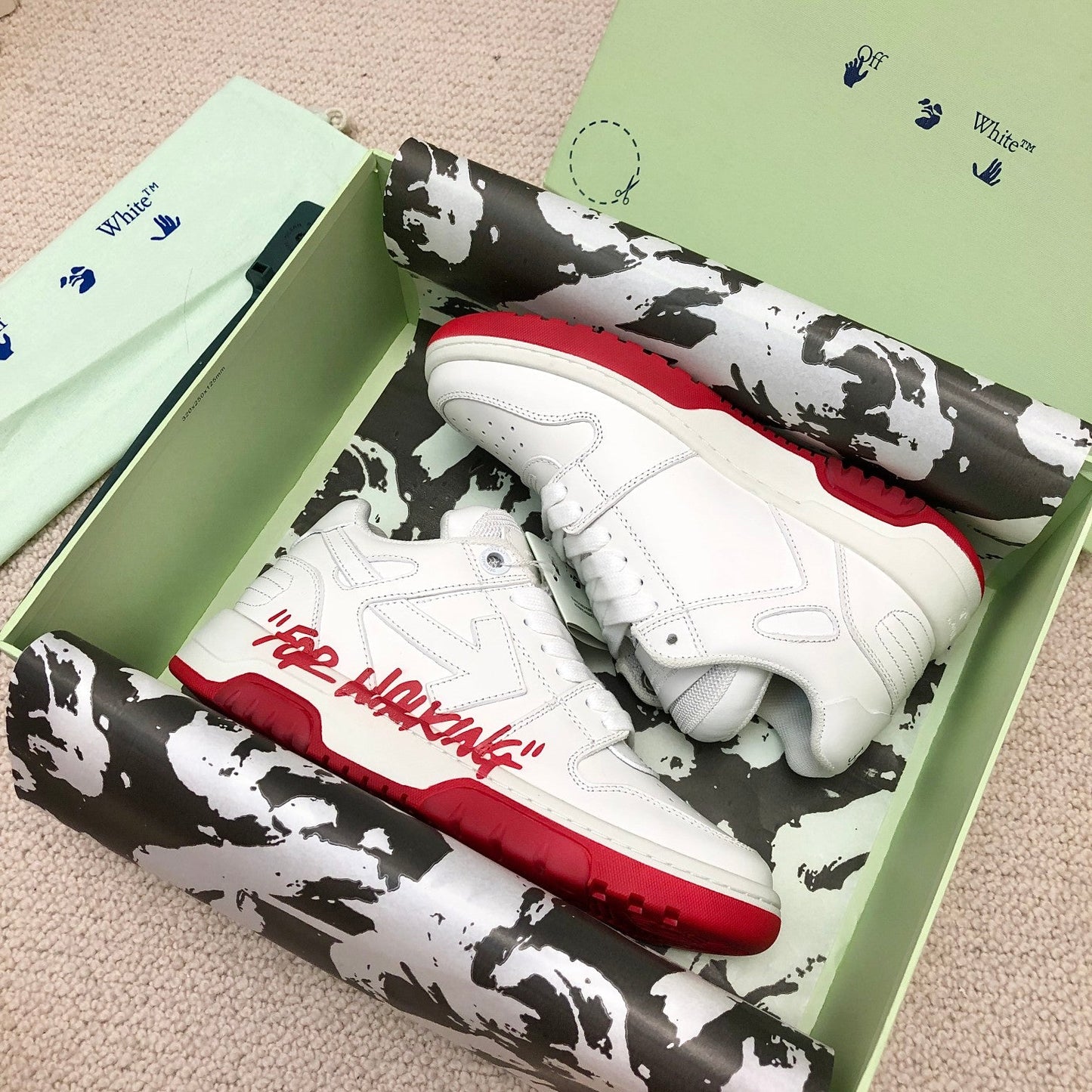 Off-White Out of Office Low 'For Walking - White Red' 2023