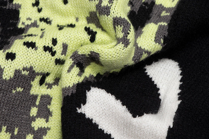 Off White arrow sickle planet jacquard sweater Black