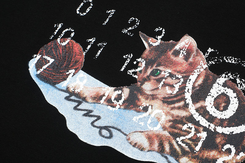 Maison Margiela MM6 Kitten Number Logo T-shirt Black