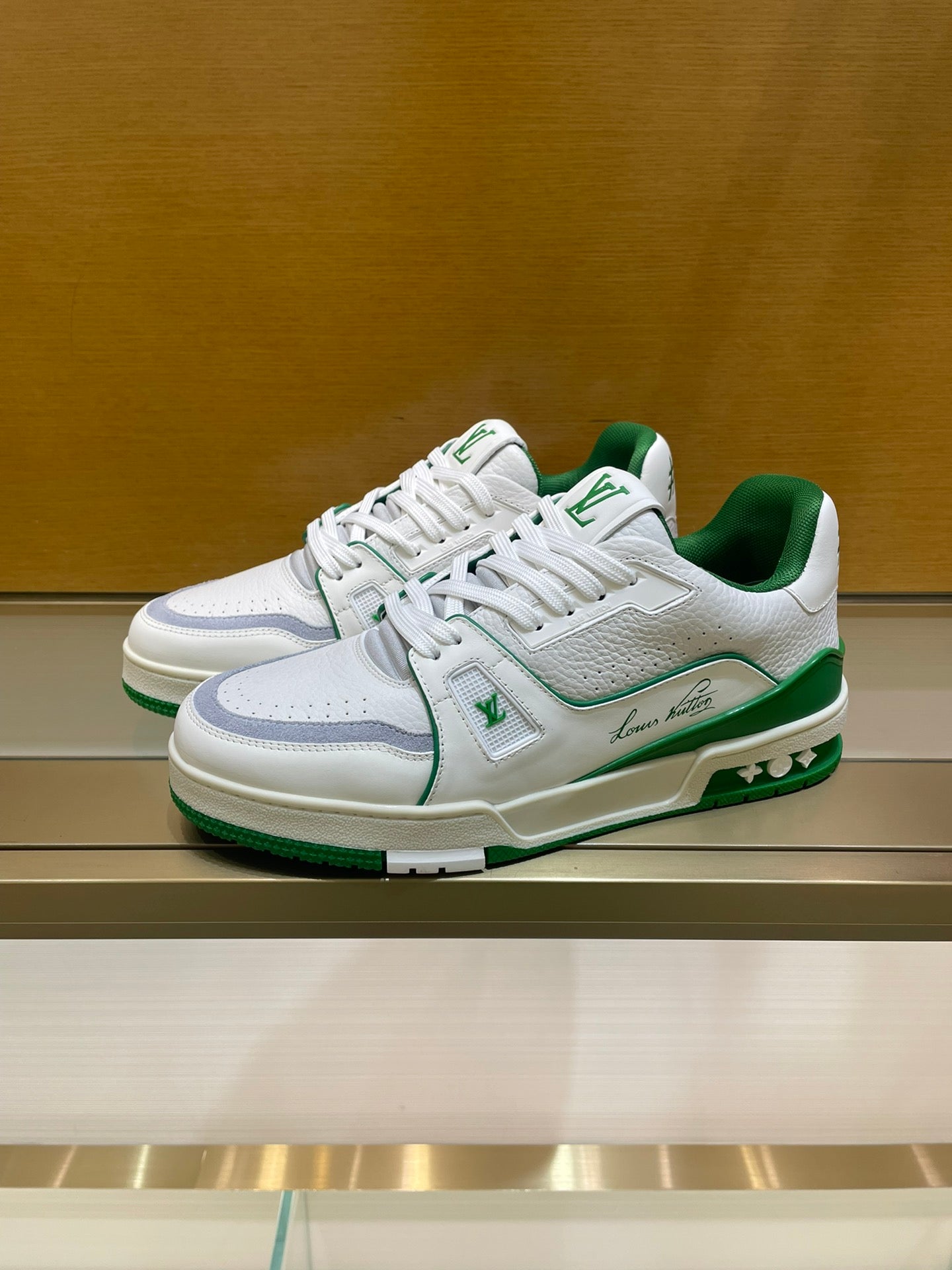 Louis Vuitton Trainer #54 Signature White Green