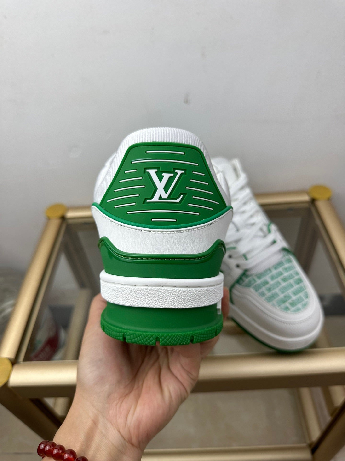 Louis Vuitton LV Trainer Lady Pink White Green