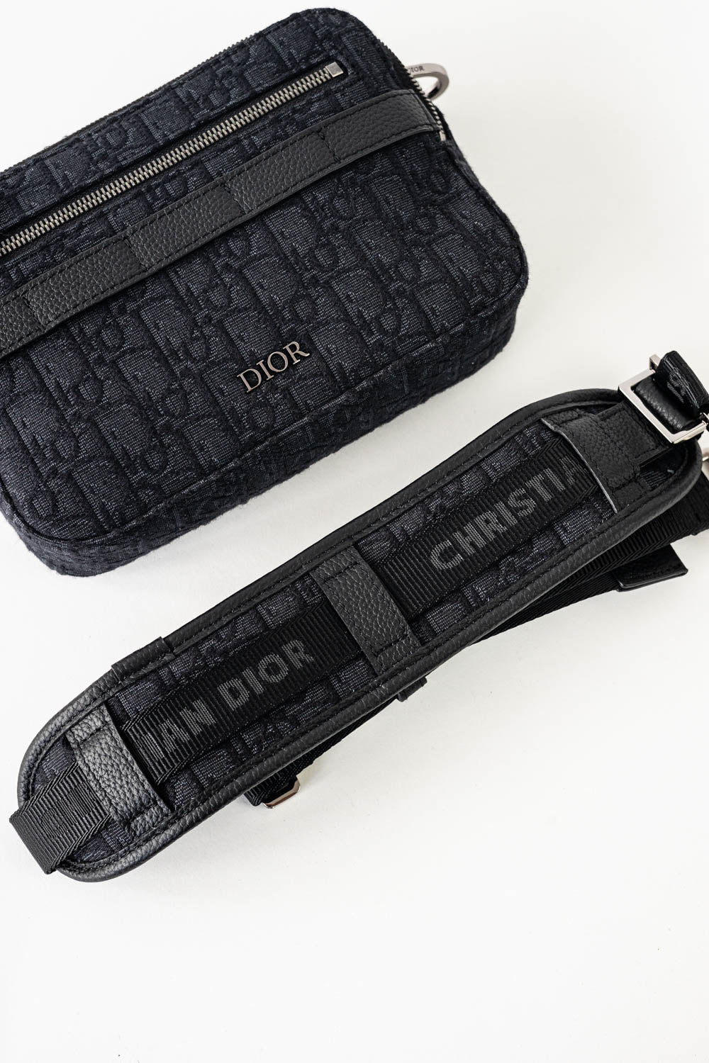 Dior Safari Bag with Strap Black Dior Oblique Jacquard