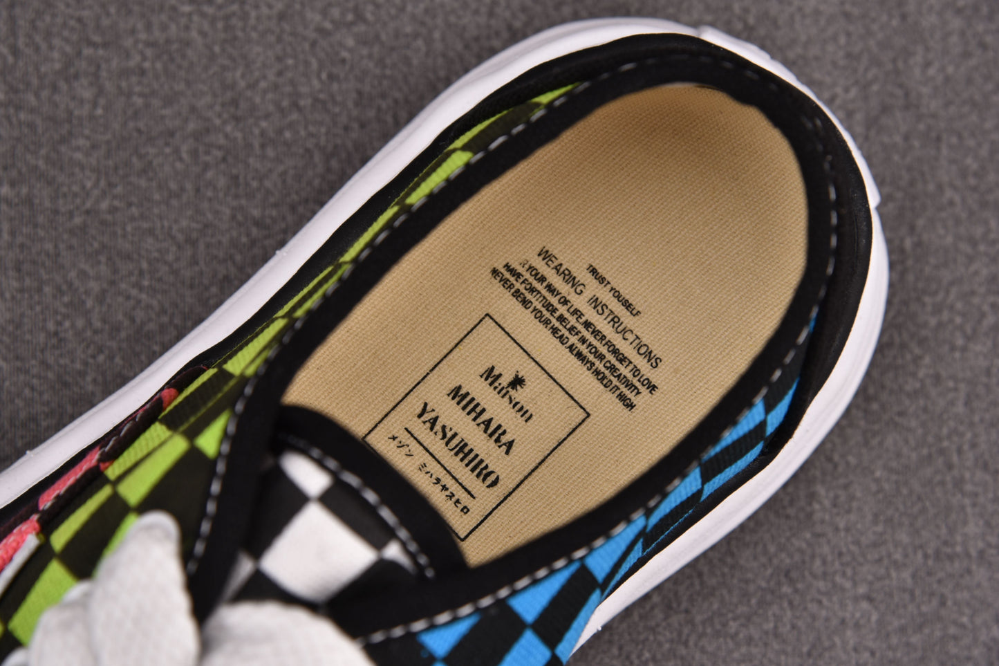 Maison Mihara Yasuiro Baker OG Sole Canvas Low Multi Check