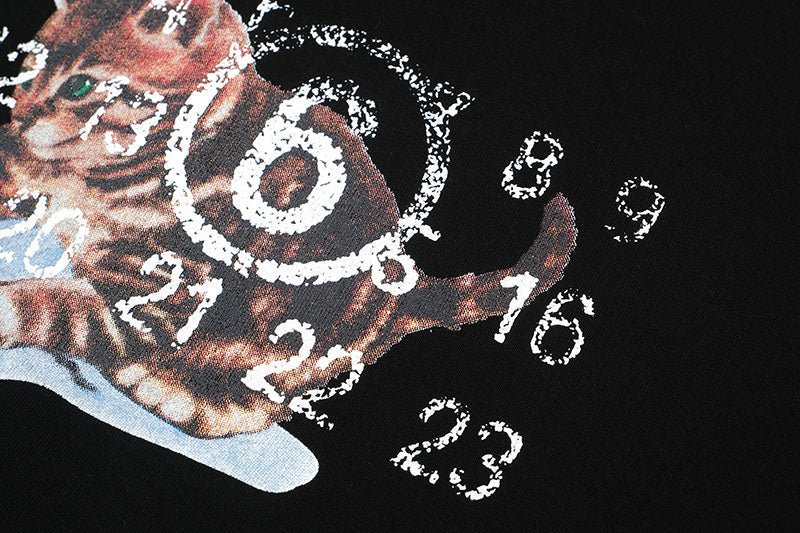 Maison Margiela MM6 Kitten Number Logo T-shirt Black