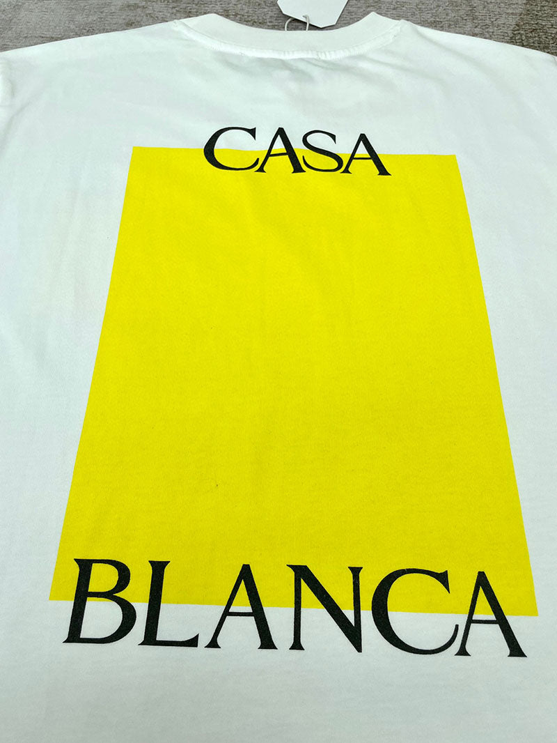 CASABLANCA Yellow Block T-Shirt