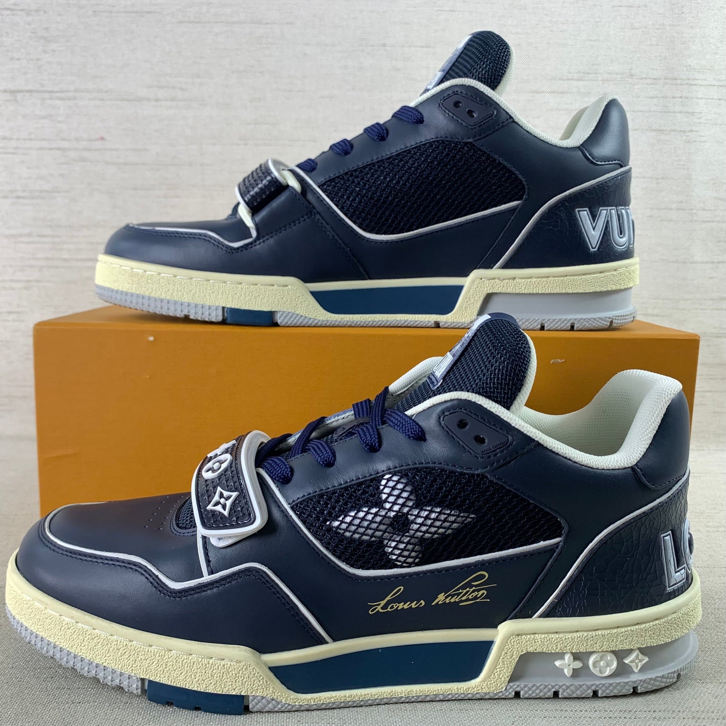 Louis Vuitton LV Trainer Navy Mesh