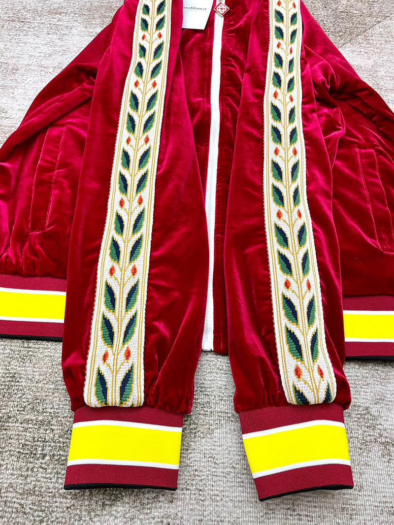 Casablanca Laurel Track Jacket Velour