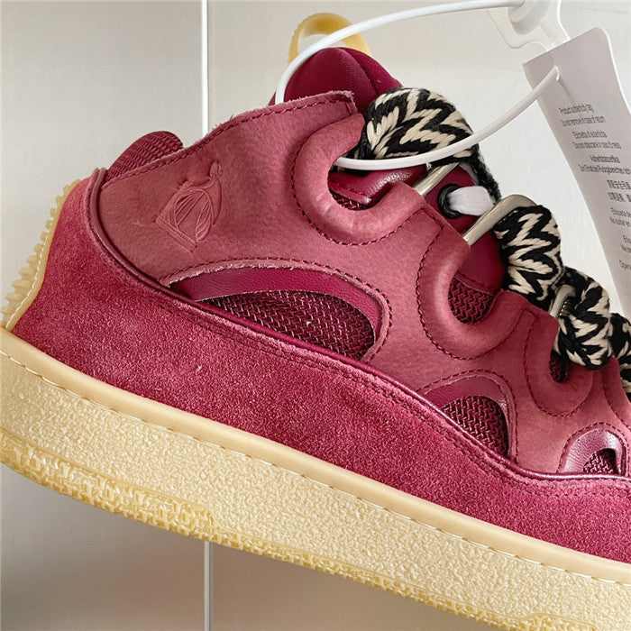 Lanvin Curb Sneakers In Burgundy