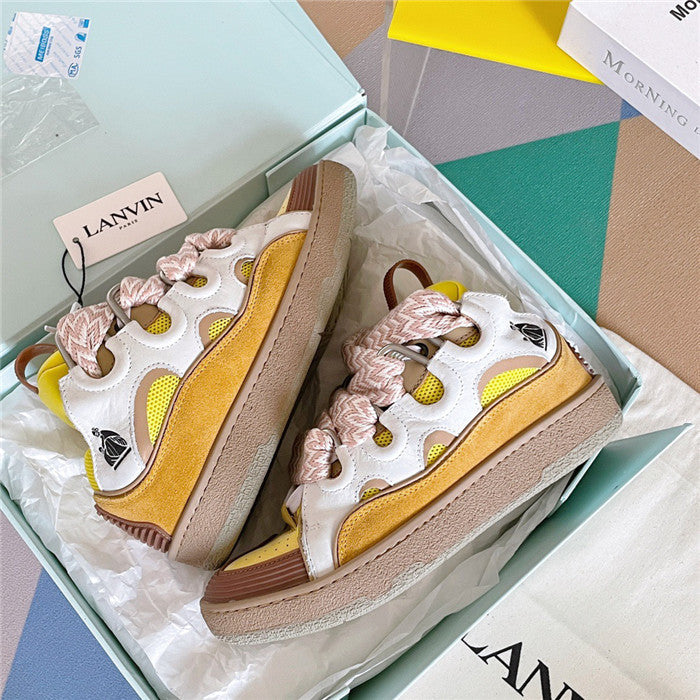 Lanvin Curb Sneaker Yellow Beige.