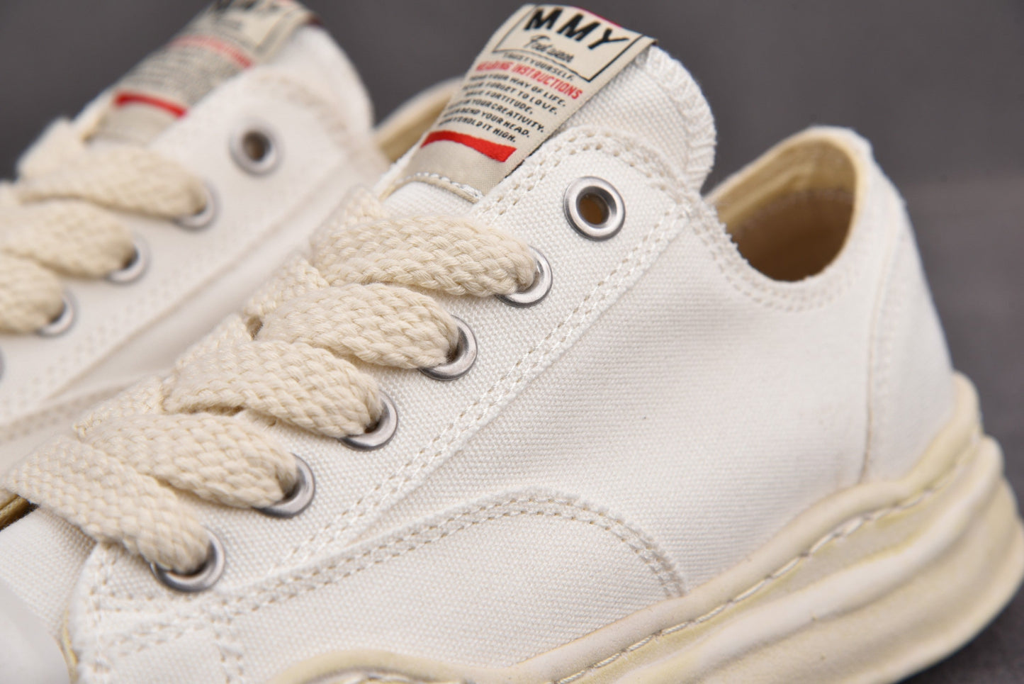 Maison Mihara Yasuiro Baker OD OG Sole Canvas Low White