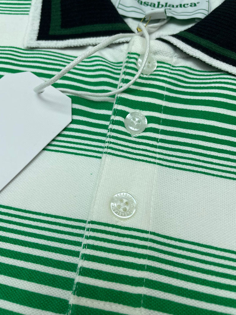 CASABLANCA Gradient Stripe Interlock Polo Shirt