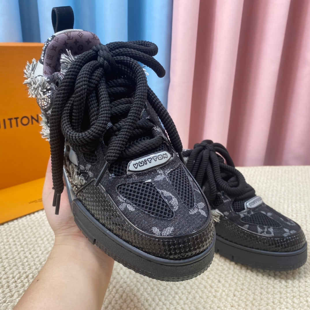 Louis Vuitton Skate Trainer Black Swarovski Monogram