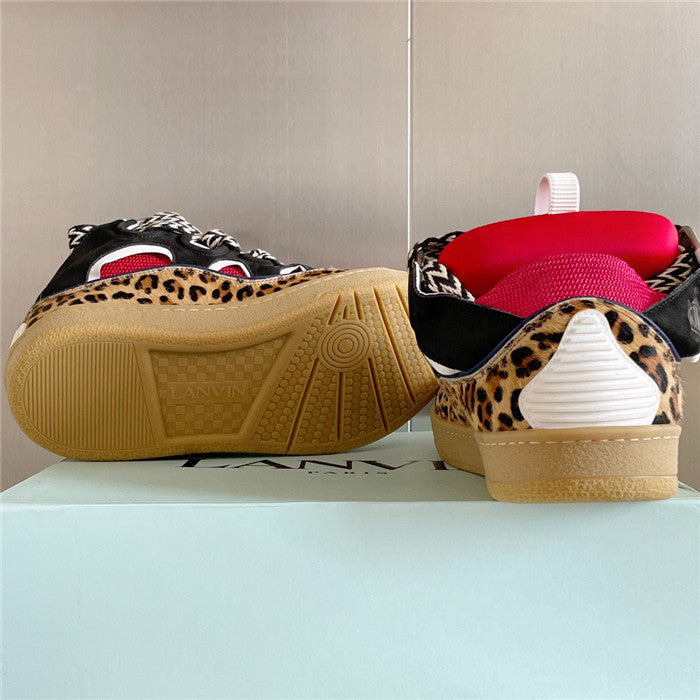 Lanvin Curb Sneaker Black, Burgundy, & Leopard