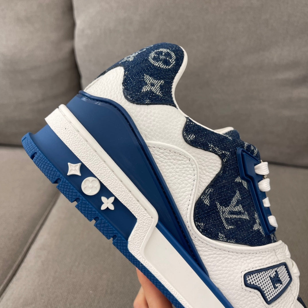 Louis Vuitton LV Made Trainer Monogram Denim White Blue
