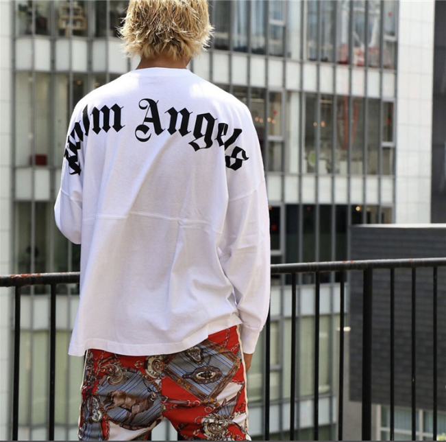 Palm Angels Logo Mock Neck Longsleeve T-Shirt